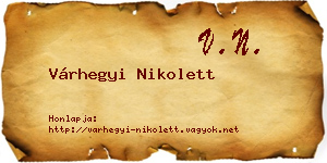 Várhegyi Nikolett névjegykártya