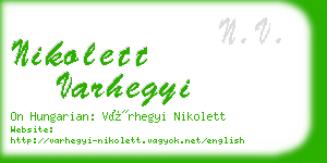 nikolett varhegyi business card